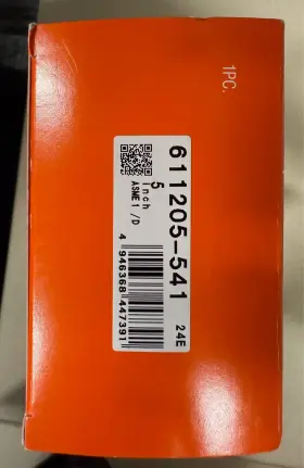 611205-541 Mitutoyo 5 Inch Rectangular As-1 Steel Gage Block