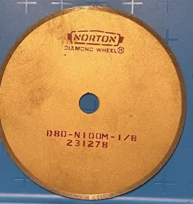 D80-n100m Norton 231278 Diamond Wheel 6 Inch Dia X 5/8 Arbor 1/8 New Nos