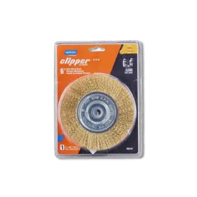 70184609161 Norton Clipper 6 In Coarse Crimped Wire Wheel Brush Brass 4500