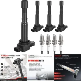Npauto Ignition Coil Pack 4 2 Ignition Coil Pack Spark Plugs L4 2.0 2.4 Honda Crv Civic Accord Element Rsx Csx