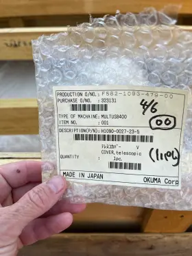 H1090-0027-23-5 Okuma Multus B400 Part # Telescopic Way Cover