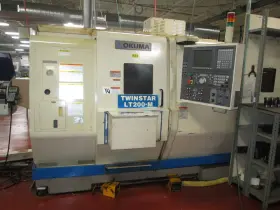 Osp-e100c Okuma Lt200m Twin Star Horizontal Turret Lathe With Controls New 2003