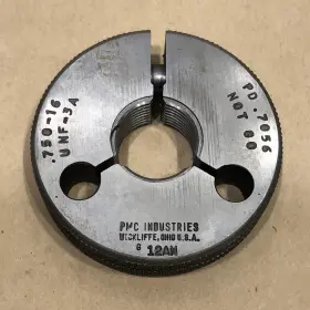 Pmc Industries .750-16 Thread Ring Gage Unf-3a 3/4-16 Not Go Pd .7056