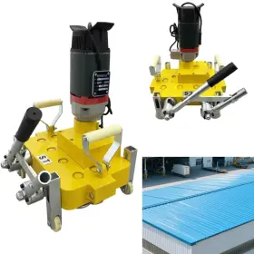 Cr-057118 Preasion 220v 1-phase Standing Seam Metal Roof Machine 2.4kw Color Steel Tile Edging Mach