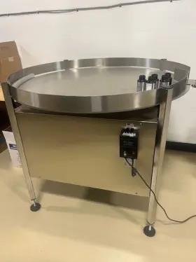 48acc Rer Services Stainless Steel Accumulation Table Turntable 48 Inch