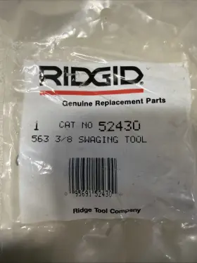 52430 Rigid Swaging Tool Cat No. Model 563 3/8 Zinc Plated