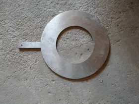 9.7500 Rosemount 6mr4 Orfice Plate 14 Inch 150# 316/316l Bore Diameter Heat / Lot #6mr4