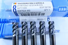 5540250r015z4.0-siron-a Seco Lot 5 Pcs New 1/4 Inch Solid Carbide End Mills Siron-a Long Length Tools