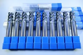 5540500r015z4 Seco Lot 10 Pcs New 1/2 Inch Solid Carbide End Mills Siron-a Long Length Tools