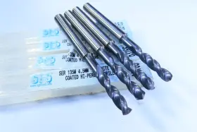 Ser-135m Sgs Lot 4 New 4.5 Mm Hi-percarb Ti-namite Solid Carbide Drills Lathe Tools