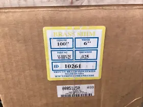 Brs-7 Shopaid Brass Shim Stock .007 Thick X 6 Inch Wide 100 Long Lf5g