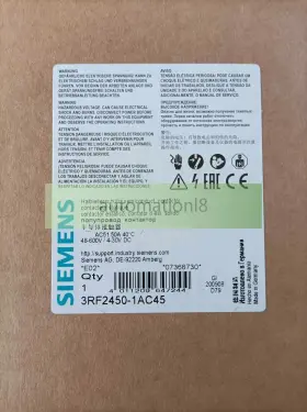 3rf2450-1ac45 Siemens New Contactor