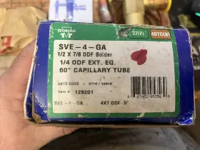 Sve-4-ga Sporlan 129201 Thermostatic Expansion Valve 1/2 X 7/8