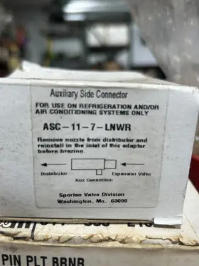 Asc-11-7-lnwr Sporlan Asc-11-7 Lnwr Auxilary Side Connector #972-h-1