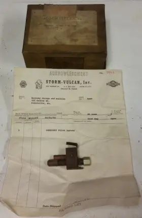 260t0602 Storm Vulcan Pilot Burner New Old Stock Dated 1962 Vintage
