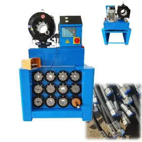 M056016 Techtongda 0.55 Inch -2.72 Hose Crimper 480v 4kw Hydraulic Round Pipe Shrinking Machine