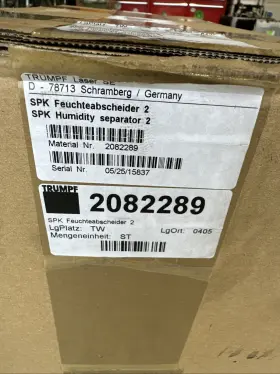 2082289 Trumpf Laser Gmbh Spk Humidity Separator 2 #2082289 Feuchteabscheider New