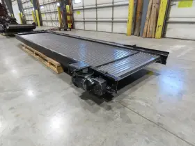 Mt10 Tsubaki 36 Inch X 12ft Cnc Scrap Chip Conveyor Low Profile 6 H Discharge 220v 3ph