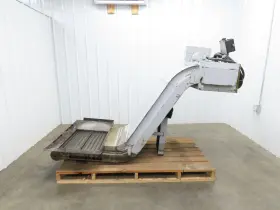 7287-8096 Turbo Cnc Chip Conveyor 45 Inch X26 Infeed 32-37 Discharge 230/460v 3ph