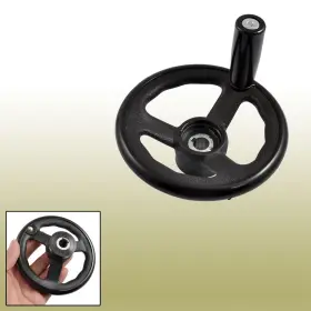 Uxcell 700836690467 4.9 Inch Diameter Milling Machine Hand Wheel Revolving Handle Black