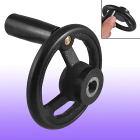 Uxcell 700836694915 3 Spoke 12mm Bore 100mm Diameter Hand Wheel Revolving Handle For Milling Machine