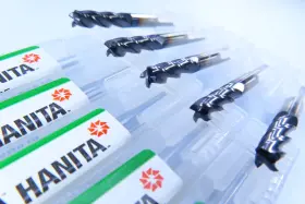 6282443 Widia Hanita Lot 5 Pcs 3/16 Inch Tialn 4 Flute Solid Carbide End Mills