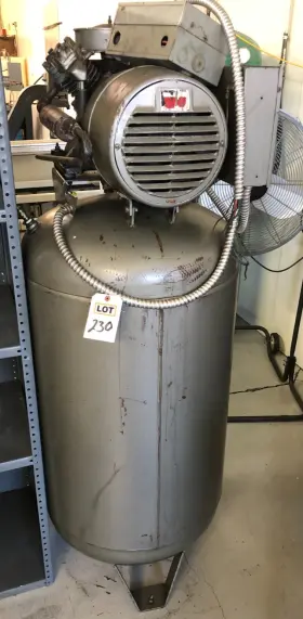208-220-440v Worthington 5uc-2 Air Compressor #5uc-2 With Vertical Tank 3ph