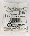 Precision 24480 Steel Arbor Spacer Assortment 0.001 To 0.125 (19 Piece) - New. Price: $11.40.