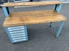 Vidmar Work Bench Table Solid Wood Top Drawer Cabinet Lista Lyon Stanley Station Used. Price: $475.00.