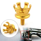 Fit Harley 96-UP Imperial Crown Style Rear Seat Bolt Tab Screw Cap Mount Gold New. Price: $14.54.