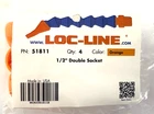 1/2" Double Sockets For Loc-line Usa Hose System Pack Of 4 Pieces #51811 New. Price: $5.83.