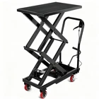 770LBS Hydraulic Double Scissor Lift Table Cart 11-59" Height Steel Wheels Black New. Price: $299.19.