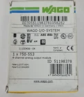 New Sealed Wago 750-553 I/o System 4-CHANNEL Analog Output Module In Box. Price: $239.00.