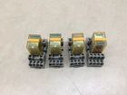 Lot Of Idec RU4S-C-D24 Relay Plug-in 4DPT 6A 24VDC Universal Sockets Used. Price: $37.50.