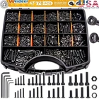 3670PCS Metric Screw Assortment Hex Socket Button Head Kit Precision Machinery New. Price: $55.04.
