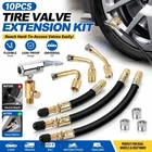 10PCS Universal Tire Valve Extension Kit W/ Hose & Angles Stem Extender Car Bike New. Price: $9.58.