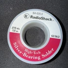Roll 62/36/2 Radio Shack Bearing Solder 64-035E 1.5OZ Tin/lead/silver New. Price: $36.00.