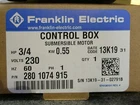 3/4 Hp 230V Franklin Qd Control Box Submersible Water Pump #2801074915 New. Price: $145.75.