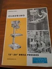 Clausing 15" & 20" Drill Press Catalog 1970'S Used. Price: $14.99.