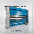 2007 Finn-power 200-4100 Ts 3 Ton 161" Axis Cnc Electric Press Brake Used. Price: $88550.00.