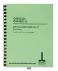 Okuma Cnc OSP5020L/ OSP500L-G 9TH Edition Special Functions #3 Manual *142 New. Price: $50.00.