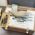 Mitutoyo Outside Micrometer Set, Carbide Tips Standards, 3-6" Range 0.0001" Used. Price: $379.95.