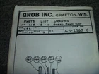 Grob Inc. NS-18 10-SPEED Vertical Band Saw Parts List & Drawing Manual Used. Price: $141.50.