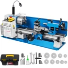 Bench Top Mini Metal Lathe 7"X14" Variable Speed Milling Machine W/ Lamp. Price: $465.99.