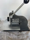 Geo T. Schmidt Marking Machinery Manual Nameplate Press Tool Model 4 Used. Price: $350.00.