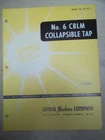 Vtg Landis Machine Brochure No. 6 Cblm Collapsible Tap Threading Tools Used. Price: $10.98.