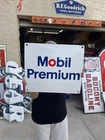 Original Mobile Oil Co. Premium Porcelain Gas Pump Plate 12" X 13 3/4" Used. Price: $195.00.
