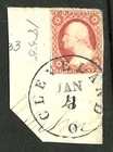 Sc #10/11 Corrected Date Efo Cleveland Cancel 3 Cent Washington 1851-7 Us 28A52. Price: $19.99.