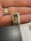 Douglas Elliott Ring 18K Gold Sterling Citrine Size 6.5 Pre-owned. Price: $399.95.