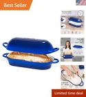 Elegant Dark Blue Dutch Oven Safe Cast Iron Bread Pot For Perfect Baking New. Price: $123.93.